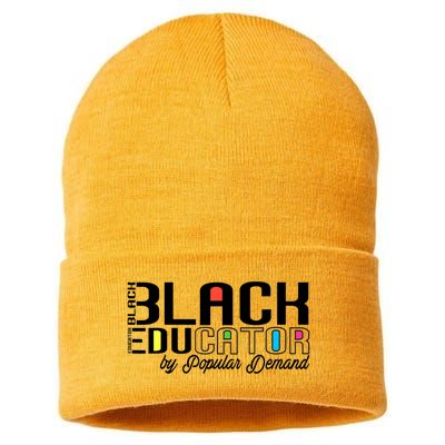 Black Educator By Popular Ded Black History Month Great Gift Sustainable Knit Beanie