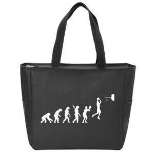 Basketball Evolution Basketball Player Coach Hoop Zip Tote Bag