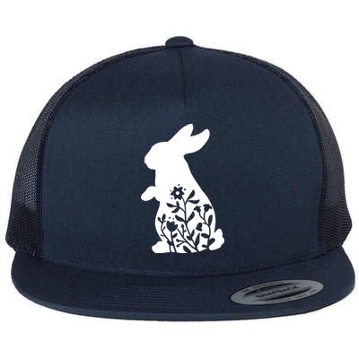 Bunny Easter Flat Bill Trucker Hat