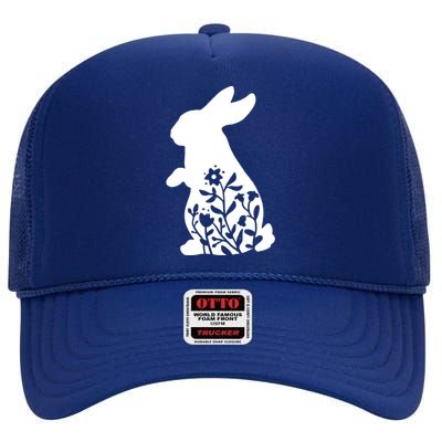 Bunny Easter High Crown Mesh Back Trucker Hat