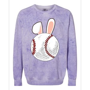 Baseball Easter Ball Bunny Catcher Gift Colorblast Crewneck Sweatshirt