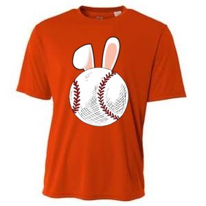 Baseball Easter Ball Bunny Catcher Gift Cooling Performance Crew T-Shirt