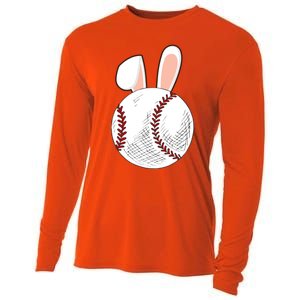 Baseball Easter Ball Bunny Catcher Gift Cooling Performance Long Sleeve Crew