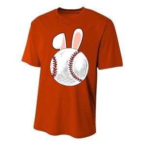 Baseball Easter Ball Bunny Catcher Gift Performance Sprint T-Shirt