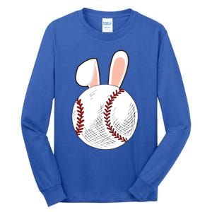 Baseball Easter Ball Bunny Catcher Gift Tall Long Sleeve T-Shirt