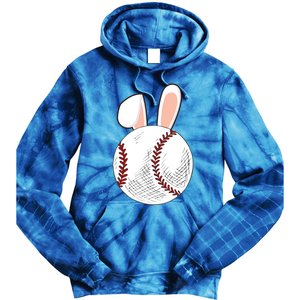 Baseball Easter Ball Bunny Catcher Gift Tie Dye Hoodie