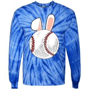 Baseball Easter Ball Bunny Catcher Gift Tie-Dye Long Sleeve Shirt