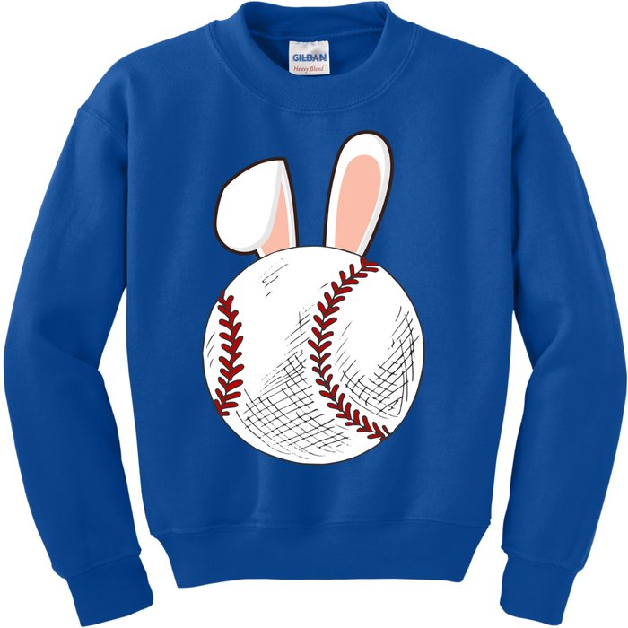 Baseball Easter Ball Bunny Catcher Gift Kids Sweatshirt