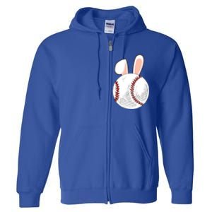 Baseball Easter Ball Bunny Catcher Gift Full Zip Hoodie