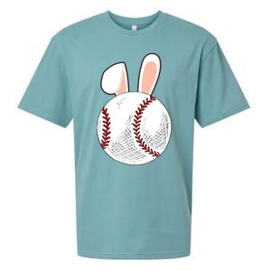 Baseball Easter Ball Bunny Catcher Gift Sueded Cloud Jersey T-Shirt