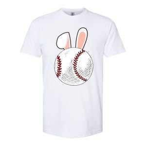 Baseball Easter Ball Bunny Catcher Gift Softstyle CVC T-Shirt