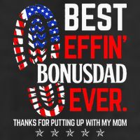 Best Effin Bonus Dad Ever Step Dad Fathers Day Gift 7 Panel Mesh Trucker Snapback Hat