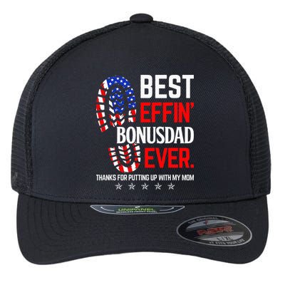 Best Effin Bonus Dad Ever Step Dad Fathers Day Gift Flexfit Unipanel Trucker Cap