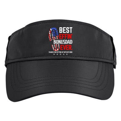 Best Effin Bonus Dad Ever Step Dad Fathers Day Gift Adult Drive Performance Visor