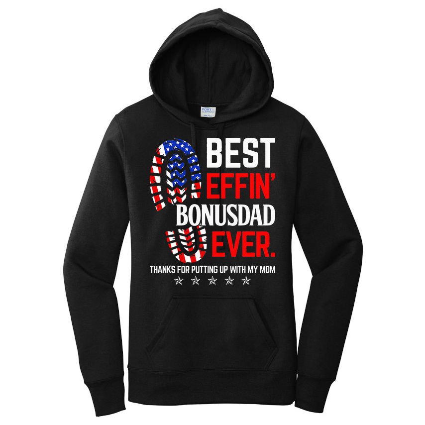 Best Effin Bonus Dad Ever Step Dad Fathers Day Gift Women's Pullover Hoodie