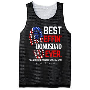 Best Effin Bonus Dad Ever Step Dad Fathers Day Gift Mesh Reversible Basketball Jersey Tank