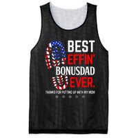 Best Effin Bonus Dad Ever Step Dad Fathers Day Gift Mesh Reversible Basketball Jersey Tank