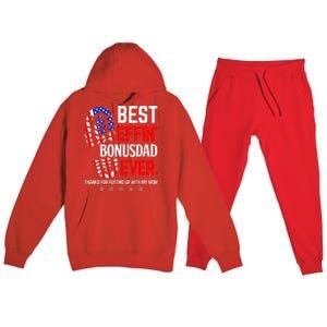 Best Effin Bonus Dad Ever Step Dad Fathers Day Gift Premium Hooded Sweatsuit Set