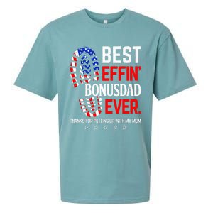 Best Effin Bonus Dad Ever Step Dad Fathers Day Gift Sueded Cloud Jersey T-Shirt