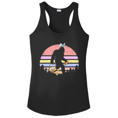 Bigfoot Easter Basket Bunny Vintage Bigfoot Ladies PosiCharge Competitor Racerback Tank