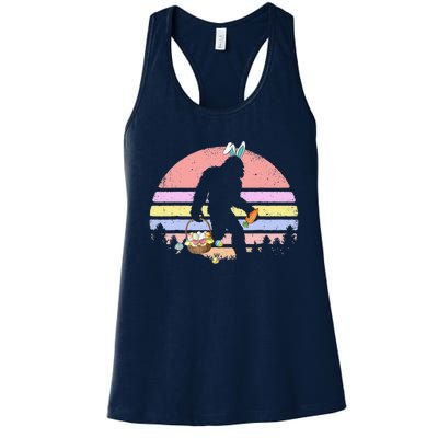 Bigfoot Easter Basket Bunny Vintage Bigfoot Women's Racerback Tank