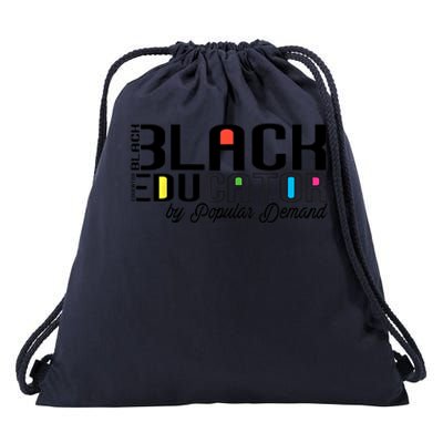 Black Educator By Popular Ded Black History Month Gift Drawstring Bag