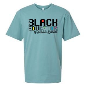 Black Educator By Popular Ded Black History Month Gift Sueded Cloud Jersey T-Shirt