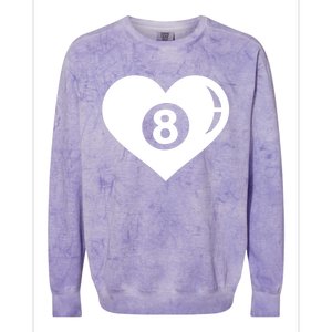 Billiards Eight Ball Gift Colorblast Crewneck Sweatshirt