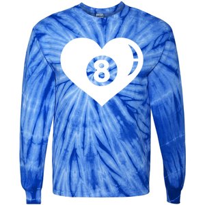 Billiards Eight Ball Gift Tie-Dye Long Sleeve Shirt