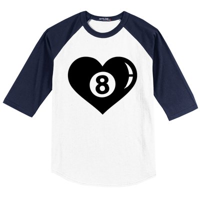 Billiards Eight Ball Gift Baseball Sleeve Shirt