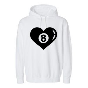 Billiards Eight Ball Gift Garment-Dyed Fleece Hoodie