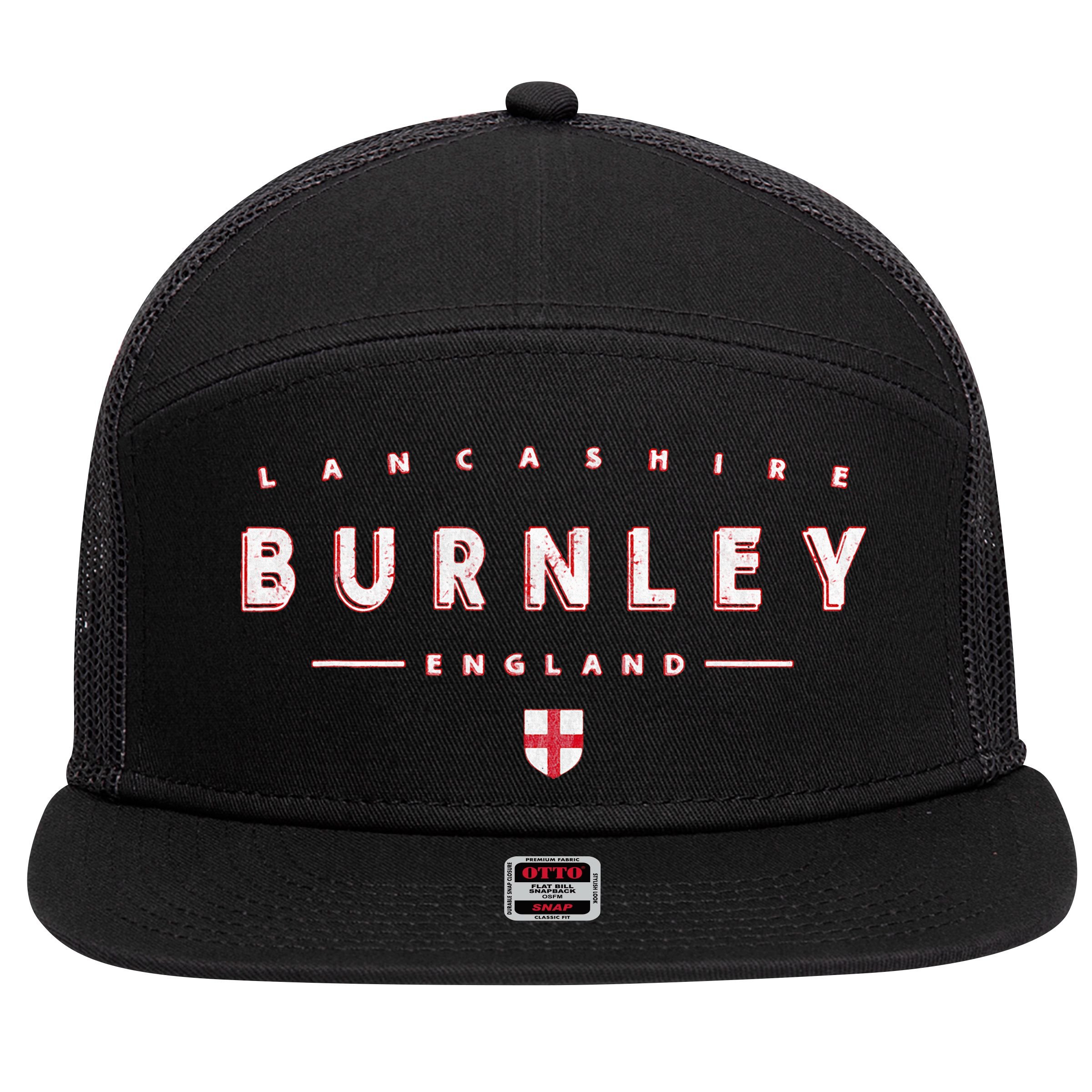 Burnley England Burnley 7 Panel Mesh Trucker Snapback Hat