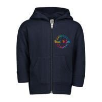 Behind Every Bad Bitch Is A Car Seat Funny Saying Toddler Zip Fleece Hoodie