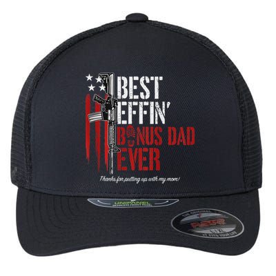 Best Effin' Bonus Dad Ever Flexfit Unipanel Trucker Cap