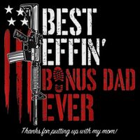 Best Effin' Bonus Dad Ever V-Neck T-Shirt