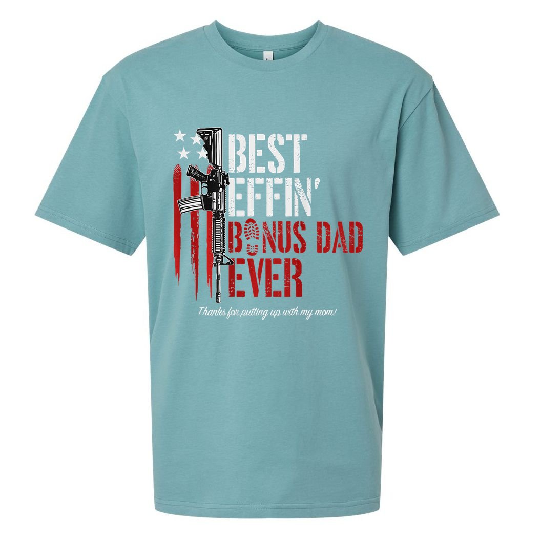 Best Effin' Bonus Dad Ever Sueded Cloud Jersey T-Shirt