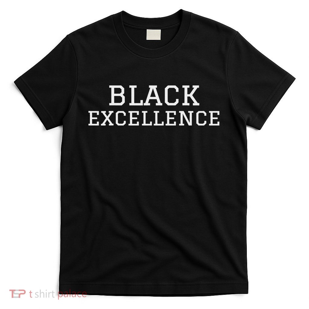 Black Excellence Black Power White Print T-Shirt