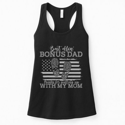 Best effin’ bonus dad ever thanks for putting with my mom Womens Tank Top