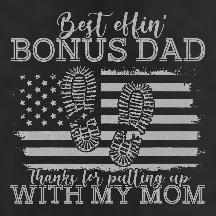 Best effin’ bonus dad ever thanks for putting with my mom Golf Towel