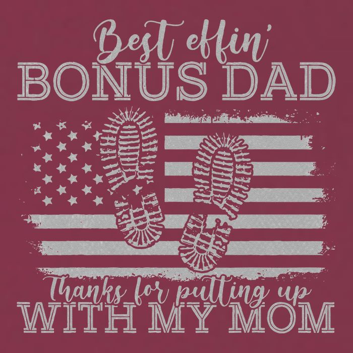 Best effin’ bonus dad ever thanks for putting with my mom 16oz Travel Tumbler