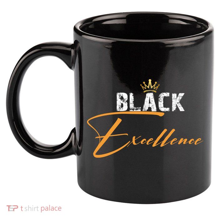 Black Excellence 11oz C Handle Ceramic Mug