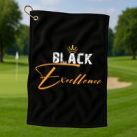 Black Excellence Golf Towel