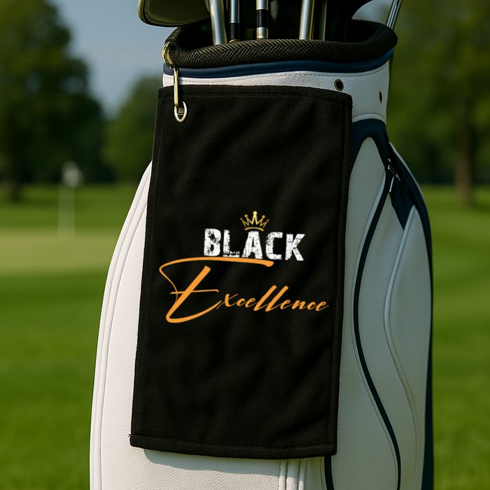 Black Excellence Golf Towel