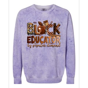 Black Educator By Popular Ded Black Teachers Meaningful Gift Colorblast Crewneck Sweatshirt