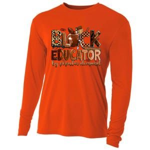 Black Educator By Popular Ded Black Teachers Meaningful Gift Cooling Performance Long Sleeve Crew