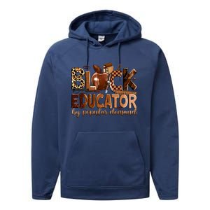 Black Educator By Popular Ded Black Teachers Meaningful Gift Performance Fleece Hoodie