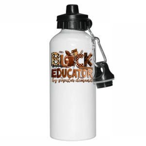 Black Educator By Popular Ded Black Teachers Meaningful Gift Aluminum Water Bottle