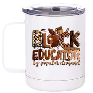 Black Educator By Popular Ded Black Teachers Meaningful Gift 12 oz Stainless Steel Tumbler Cup