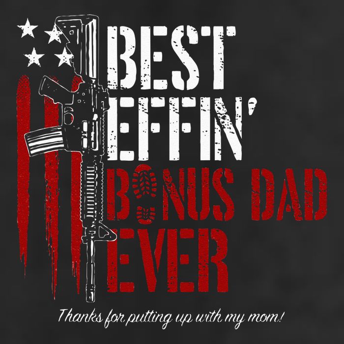 Best Effin’ Bonus Dad Ever Daddy Gun Rights American Flag 7 Panel Mesh Trucker Snapback Hat