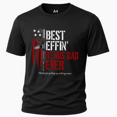 Best Effin’ Bonus Dad Ever Daddy Gun Rights American Flag Performance Shirt